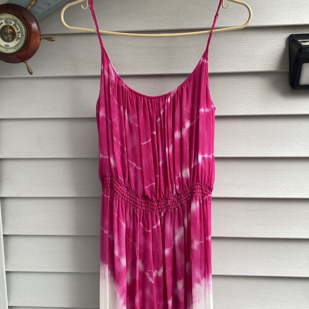 Red Haute Silk High Low Spaghetti Strap Dress